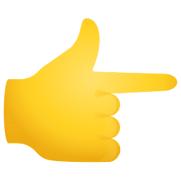 Emoji Mano apuntando derecha