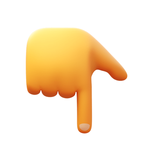Emoji mano seleccionando abajo