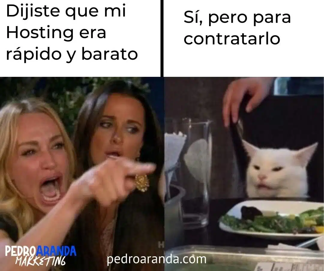 Meme Hosting caro vs barato